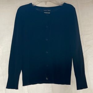 Girls Paper Doll Classic Black Button Down Cardigan Sweater